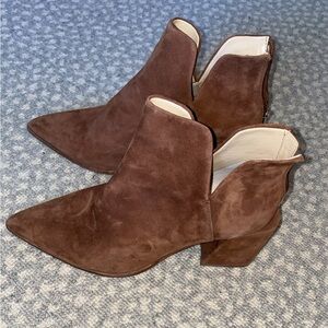 Brown Suede Booties